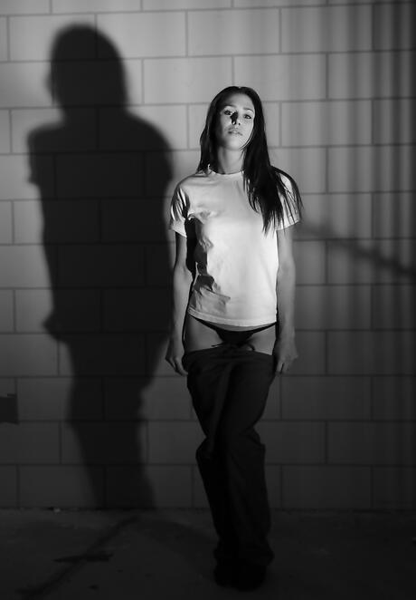 Luscious brunette cutie Anna Morna in sexy panties uncovers tiny tits and bald pussy 